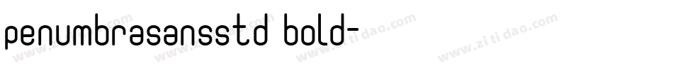 penumbrasansstd bold字体转换